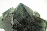 Phenomenal, Blue-Green Octahedral Fluorite Cluster - China #215757-3